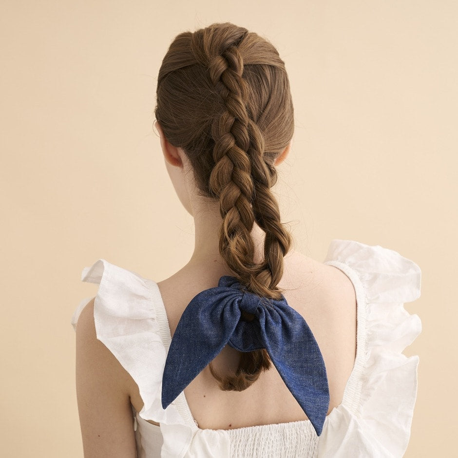 ALEXANDRE DE PARIS [アレクサンドル ドゥ パリ] / SCRUNCHIE (DENIM BLUE)   [シュシュ]
