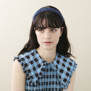 ALEXANDRE DE PARIS [アレクサンドル ドゥ パリ] / HEAD BAND 3cm (DENIM BLUE)   [カチューシャ ]