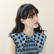 ALEXANDRE DE PARIS [アレクサンドル ドゥ パリ] / HEAD BAND 3cm (DENIM BLUE)   [カチューシャ ]