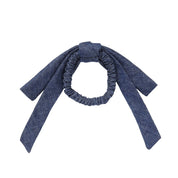 ALEXANDRE DE PARIS [アレクサンドル ドゥ パリ] / RIBBON PONY (DENIM BLUE） [ポニーリボンヘアアクセサリー]