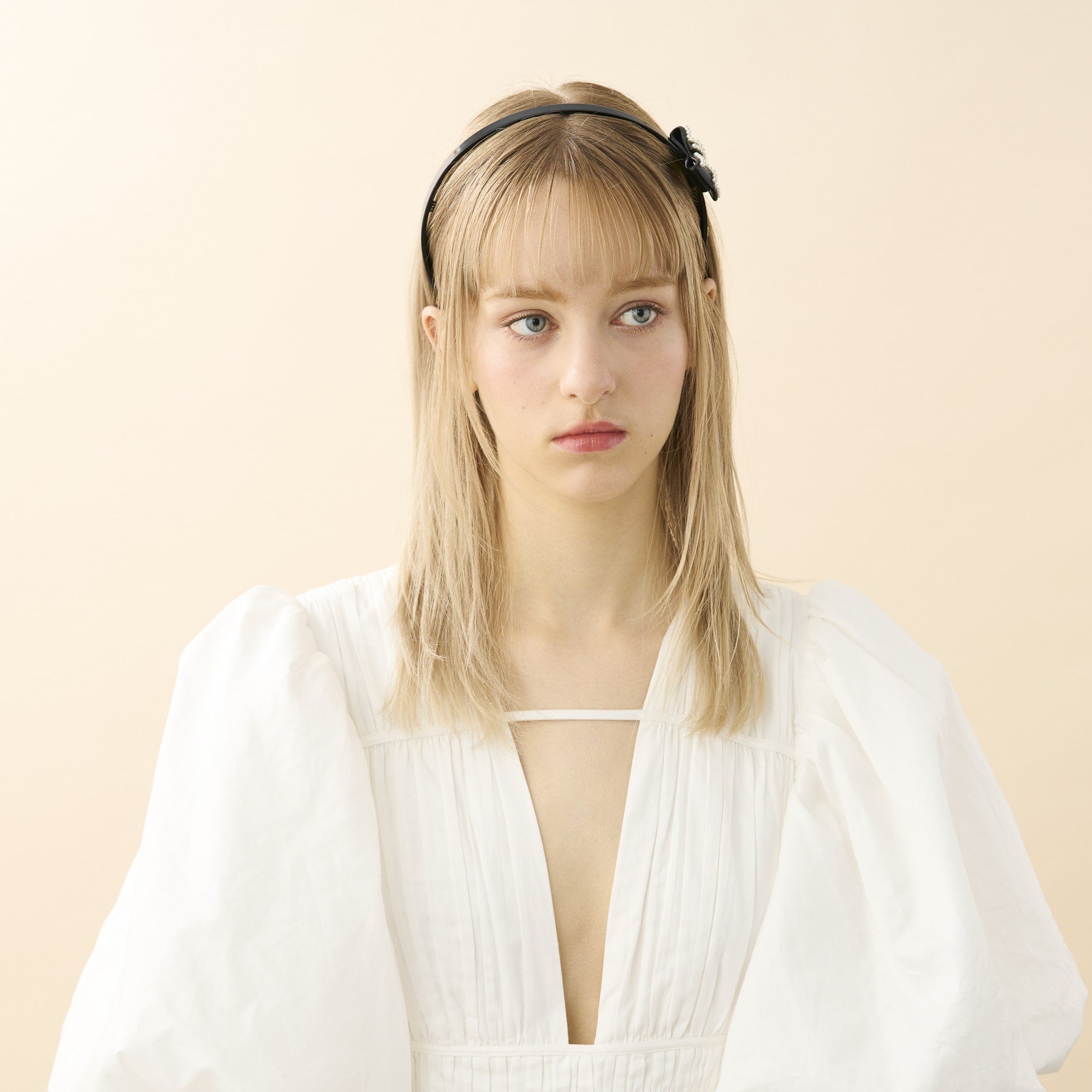 ALEXANDRE DE PARIS [アレクサンドル ドゥ パリ] / EVEIL HEAD BAND 1cm (BLACK) [エベイユ カチューシャ]