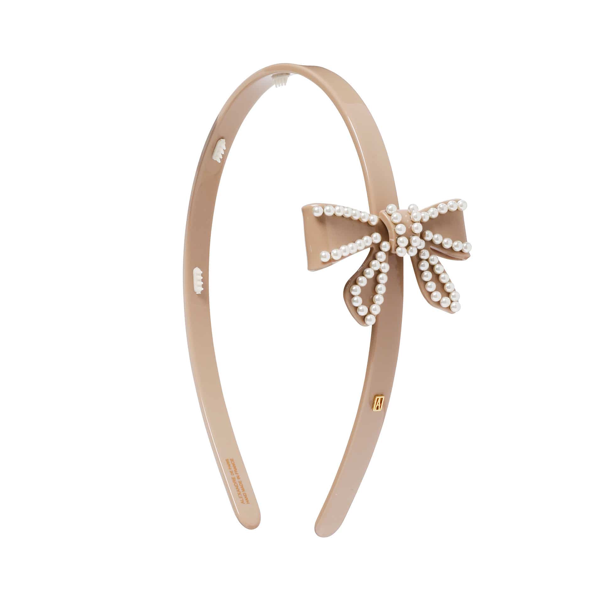 ALEXANDRE DE PARIS [アレクサンドル ドゥ パリ] / EVEIL HEAD BAND 1cm (BEIGE) [エベイユ カチューシャ]